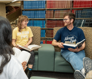 Students in library